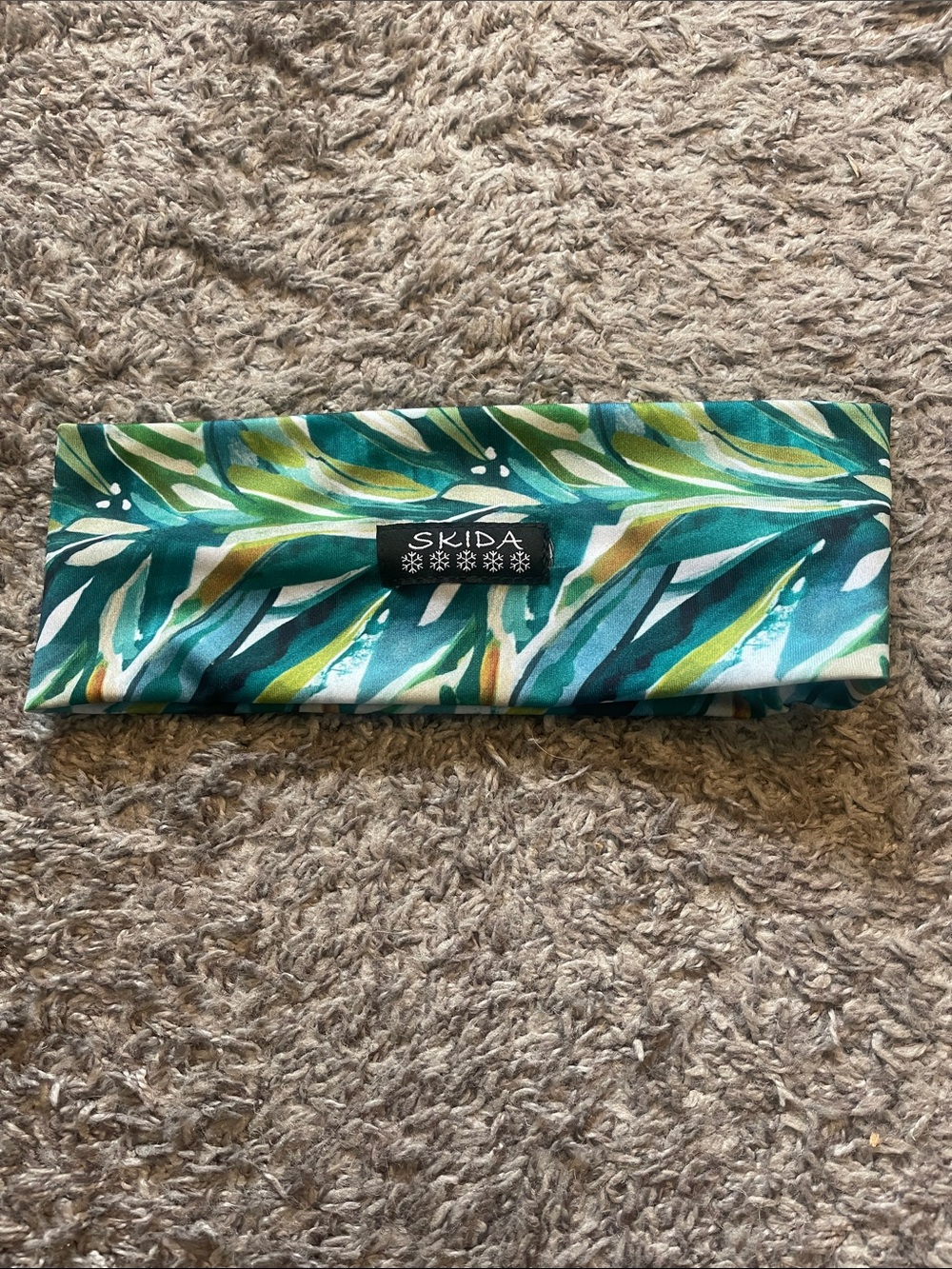 🎉 3 for $25 🎉 Skida Green Teal Leaf Print Lightweight Headband